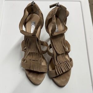 INC International Concepts Tan Fringe Heels